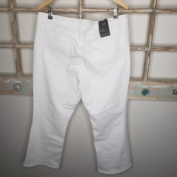 Sanctuary White Denim Cropped Jeans Ladies size 18 NWT - Picture 2 of 7